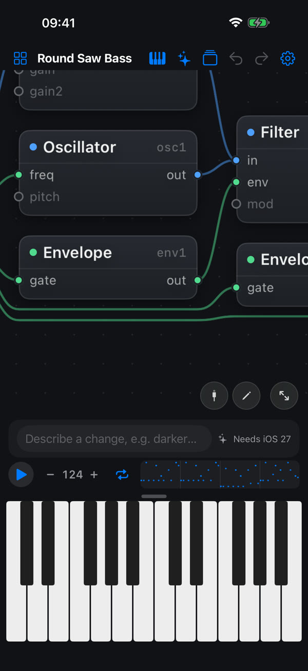 Wiring modules by hand on iPhone